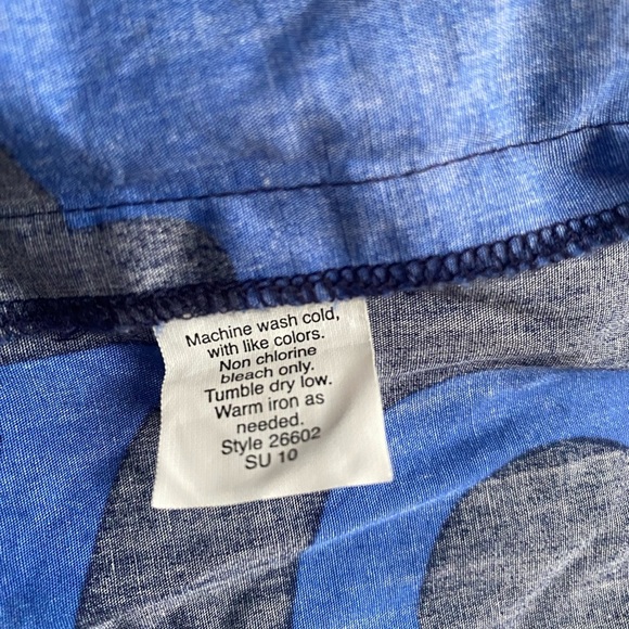 J.Crew Women’s Belted Fit & Flare Blue Artsy Sleeveless Cotton Dress Size 12 - Picture 7 of 7